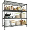 thumbnail image 4 of REIBII 4-Tier Heavy Duty Metal Wire Shelving Unit,800lbs Capacity Adjustable Steel Storage Rack for Garage, Kitchen & Pantry,45 "W x 59.4 "H x 13.5 "D, 4 of 8