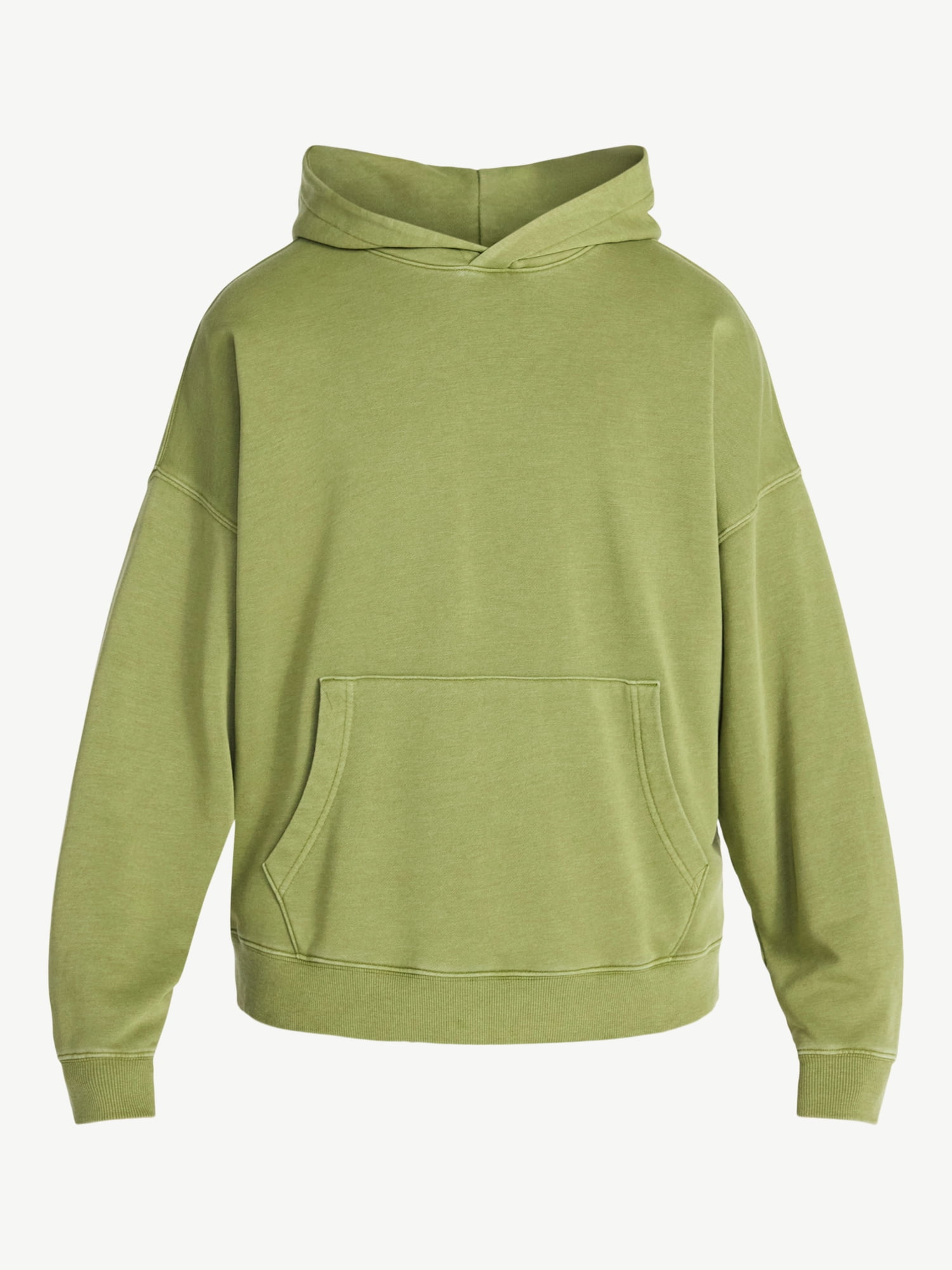 No Boundaries Boxy Fit Cropped Sweatshirt Hoodie, Men's & Big Men's
