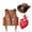 D-Coffee, variant on mgoYE Cowboy Cowgirl Outfits for Boys, Toddler Kids Dress Up Role Play Parties Cowboy Kids' Vest & Bandana Set Hat(Brick Red,3-4 Years)