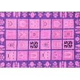 thumbnail image 1 of Ahgly Company Indoor Rectangle Abstract Pink Modern Area Rugs, 7' x 10', 1 of 4