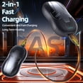 thumbnail image 5 of Hand Warmers Rechargeable,10000mAh Split-Magnetic 2 Pack Double Side Heating, Electric Hand Warmer 3 Levels Lasting Heat,Ideal Outdoor Heater Present for Camping, Hunting,Golf,Black, 5 of 8