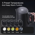 thumbnail image 7 of 1.5L Electric Tea Kettle, Temp Control Display, Keep Warm, Auto Shut-Off, Black, 7 of 7