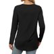 thumbnail image 4 of Camisa de Larga con Cuello Redondo para Mujer, Básica, Holgada, Informal Negro L, 4 of 5