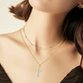 thumbnail image 2 of SKQIT Layered Cross Necklace for Women,14K Gold Plated Plated Choker Necklaces for Women Stack Simple Cross Pendant Necklaces Jewelry for Women Trendy, 2 of 6