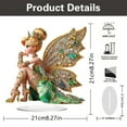thumbnail image 3 of Enchanted Fairy Christmas Figurine, 2D Flat Acrylic Art Fairy Desktop Standee for Home Office Table Decor, Elf Tabletop Ornament for Study Room Bookshelf Decor & Holiday Party Supplies, 3 of 6
