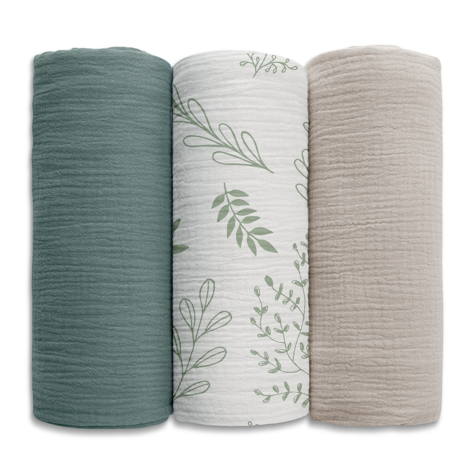 Gllquen Baby Organic Cotton Swaddle Blankets, 3-Pack photo 5