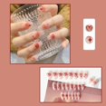 thumbnail image 5 of Coffin Press on Nails Uñas postizas medianas brillantes Balle degradado rojo, 5 of 5