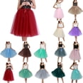 thumbnail image 4 of Xunlbb Midi Skirt, Womens Fashion Solid Color Bow 6th Floor Mesh Gauze Puff Skirt Oversized Skirt Gift for Women, Size M-XL, 4 of 4