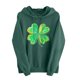thumbnail image 2 of Xuyuer Womens St. Patrick's Day Clover Print Hoodie Casual Long Sleeve Sweatshirt Irish Shamrock Pullover Tops Sweatshirts Clover Print Shirts Casual Irish Gift Loose Fit Tops, 2 of 6