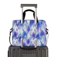 thumbnail image 2 of 16" Laptop Briefcase for Work Travel Laptop Shoulder Bag Carrying Handbag Laptop Case Blue and Purple Rhombus Shapes, 2 of 8