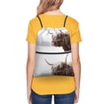 thumbnail image 5 of Wukai Yak Waterproof Drawstring Backpack with Zipper Pocket,Large Foldable Gym Bag for Women and Men, Perfect for Sports, Yoga, and Travel, 5 of 8