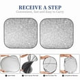 thumbnail image 6 of Daiia Silver Mosaic 2PCS Car Windshield Sun Shade, Foldable Sun Shield for Car Front Window, Auto Sun Blocker Visor Protector Universal for Truck SUV Pickup-Large, 6 of 7