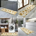 thumbnail image 2 of White Sunflower Leaf Seed Pattern Kitchen Rug Mat,Kitchen Runner Rugs Non Skid Washable,Decorative Kitchen Floor Mats for Kitchen,Sink,Laundry,17"X47", 2 of 5
