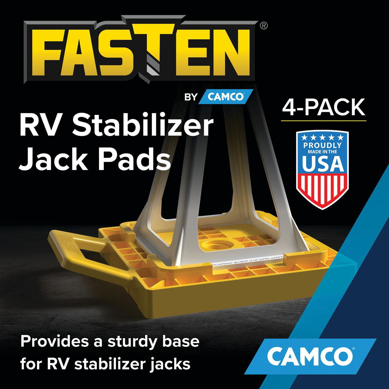 Camco RV Stabilizer Jack Pads 4-Pack for Trailers