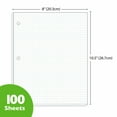 thumbnail image 2 of Filler Paper Loose Leaf 100 Sheet, 4-1" Quad Ruled, 36-Pack, 2 of 4