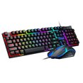 thumbnail image 1 of 1 Ensemble Clavier Rétroéclairé Combo Clavier Souris Accessoire Informatique Ergonomique Souris pour Bureau Bar, 1 of 6