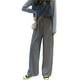 thumbnail image 2 of Sonducket Pantalones Mujer Pantalón Largo Pierna Ancha Pantalón Casual Mujer Cintura Alta Prendas para la parte inferior del cuerpo Gris oscuro S, 2 of 5