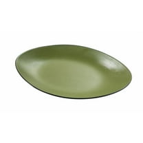 Yanco BM-209GR Birmingham Melamine 9.0625 x 6 x 1 in. Deep Oval Plate - Gray & Green
