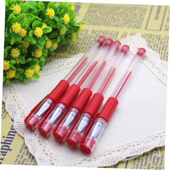 CoreLiving Gel Ink Pens Fine Point 0.5mm Comfort Grip Smooth Writing Office Supplies Red Ink Ballpoint Pens for Journaling Adult Coloring Desk Accessories 1-Pack