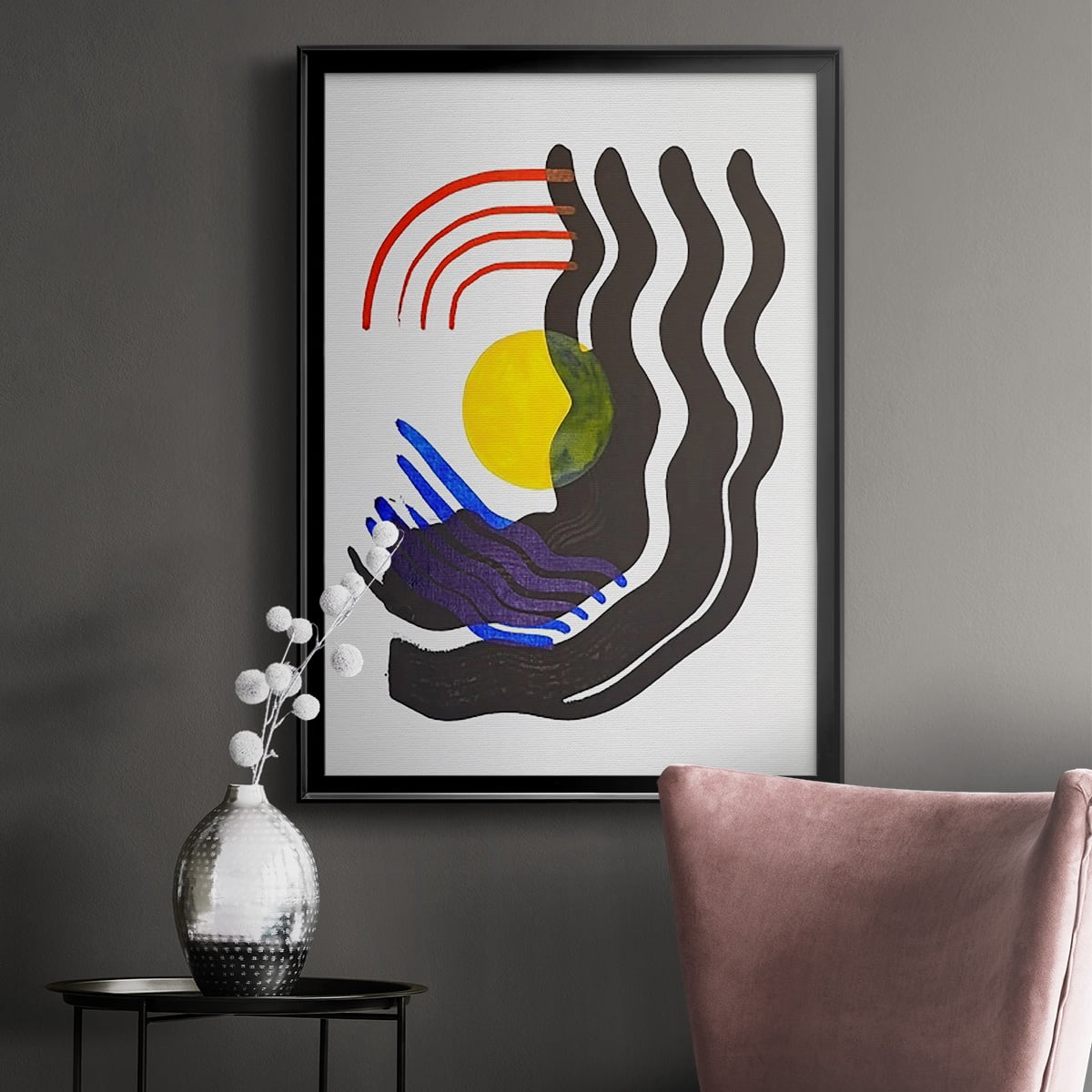 Shifting III Premium Framed Print, in Gold, Black, or Silver - Ready to Hang