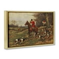 thumbnail image 4 of Stupell Industries Vintage Hunting Party Dogs People Painting Gold Floater Framed Canvas Art Print Wall Art, 31 x 21, 4 of 10