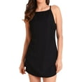 thumbnail image 3 of Miss Lavish London Women’s Dress Casual Mini Dress Sleeveless Halter Neck Beach Sundress Black-M, 3 of 7