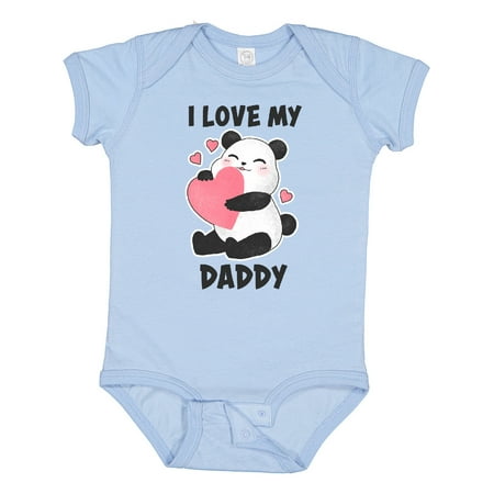 

Inktastic I Love My Daddy with Panda Illustration Gift Baby Boy or Baby Girl Bodysuit