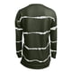 thumbnail image 5 of Gibobby Sudadera con forro polar Mujer Sudadera informal con cuello redondo para mujer, suelto de manga larga con rayas sólidas (Verde, L), 5 of 5