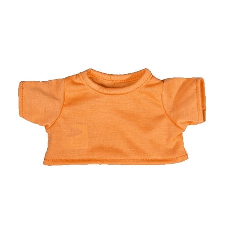 Plush Gear Orange T-Shirt for 6"-10" Stuffed Animals Soft Doll Clothes Outfit