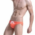 thumbnail image 3 of Sngxgn Men's Cool Breathable Underwear Boxer Briefs(Orange,XL), 3 of 4