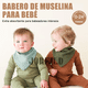 thumbnail image 4 of 10pzs Baberos Impermeable Para Bebe,bandana Algodon Unisex Xtellar multicolor, 4 of 4