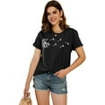 thumbnail image 3 of Sherrylily Women Dandelion Print T Shirts Cute Graphic Tees Cotton Tee Tops, 3 of 5