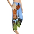 thumbnail image 2 of Disketp Cow On Pasture Print Women'S Comfy Pajama Pants Casual Drawstring Palazzo Lounge Wide Leg Pants, 2 of 9