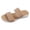 Khaki, variant on Women's Comfort Flat Sandals Double Buckle Straps Flat Slides