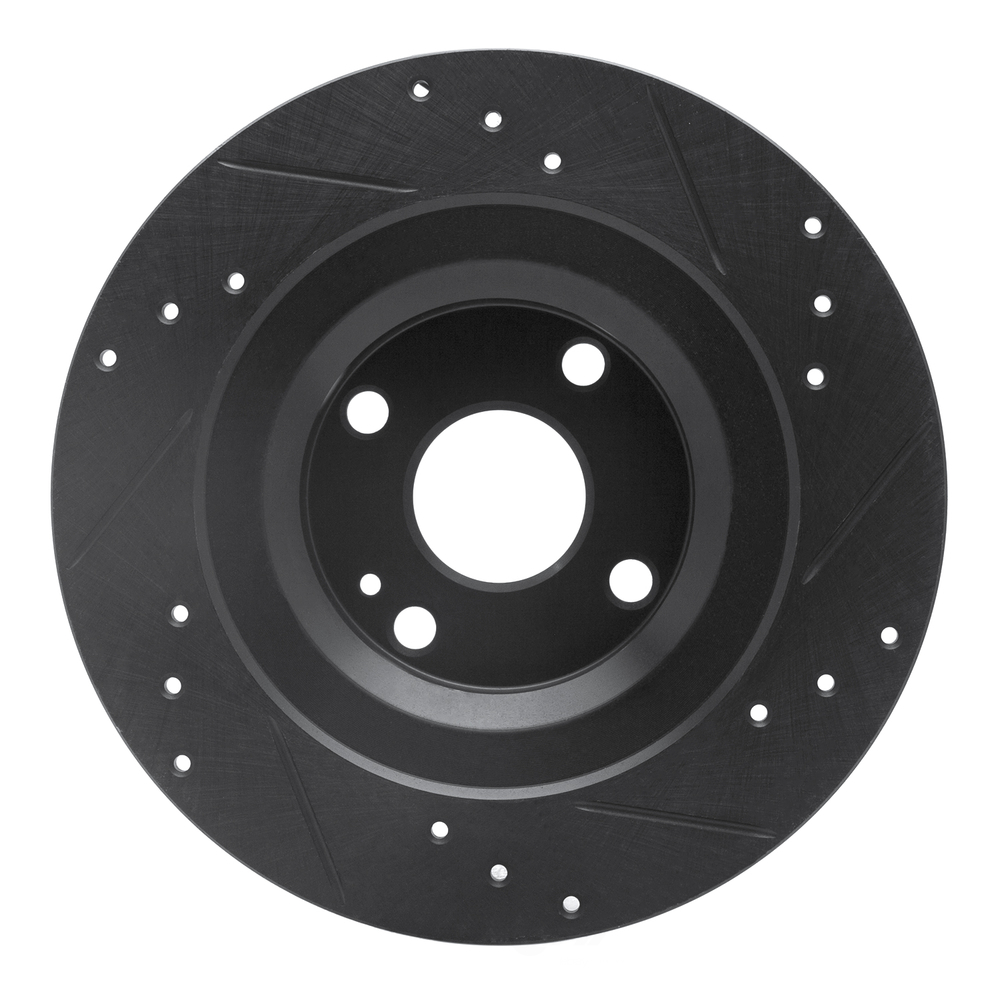 Dynamic Friction Company 633-80072L DFC Brake Rotor - Drilled And Slotted - Black