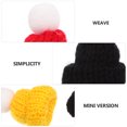 thumbnail image 3 of Dalidasy Knitting Hat Tiny Hats Craft Cap Hand Knitting Cone Hat 4pcs for 1: 12 DIY Santa Snowman Christmas Bottle Ornament Hair Accessories, 3 of 10