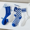 thumbnail image 2 of Calcetines azules de marea Klein, calcetines Big C, calcetines de cuadros para estudiantes, tendencia ins, medias medias, calcetines deportivos largos de otoño e invierno, 2 of 6