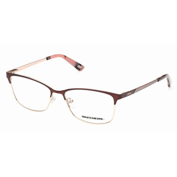Skechers SE2156 Full Rim Rectangle Shiny Dark Brown Eyeglasses