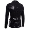 thumbnail image 5 of Hirigin Business Mens Sequins Sparkly Suit Blazer Wedding Party Outwear Jacket Tops Coat, 5 of 5