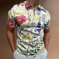 thumbnail image 2 of Watercolor Wildflowers Spring Summer (3) Men Zipper T-shirt Summer Casual Short Sleeve T-shirt Top, 2 of 7