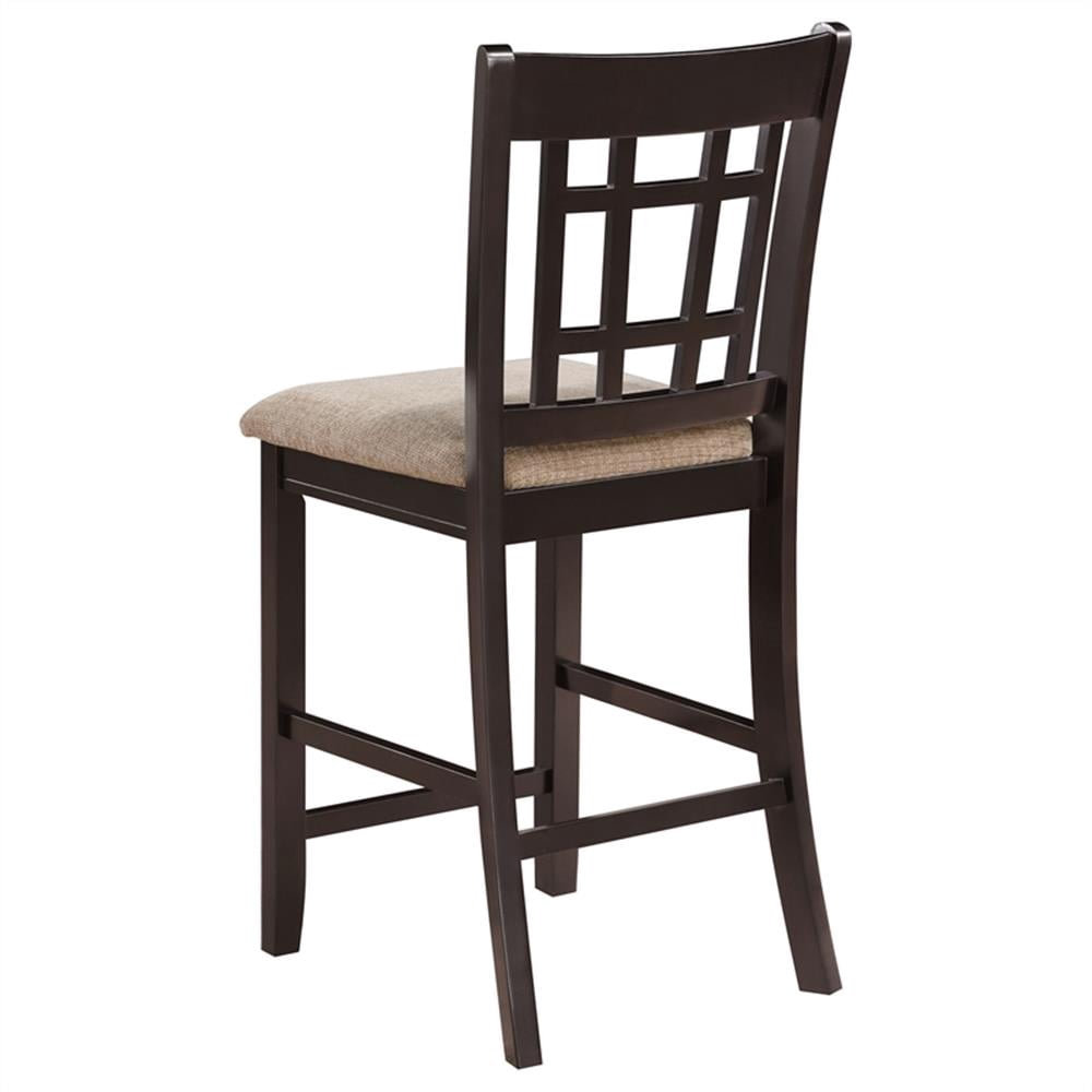 Lavon Wood Counter Height Dining Chair Tan and Espresso (Set of 2)