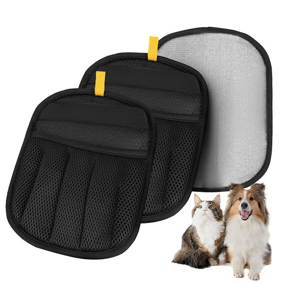 Pet Hair Removal Glove for Cats & Dogs, Upgraded Five-Finger Electrostatic Pet Hair Gloves, Reusable Magic Brush Pet Hair Remover Tool for Laundry, Couch, Carpet, Car Seat,Pet Hair Removal Tool(2)