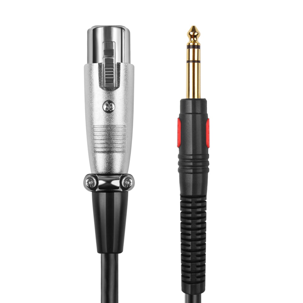 Gold Plated for Powered Speakers Studio Sound Consoles 3 FT TNP Premium 3 Pin XLR Female to 6.3mm 1/4 Inch TRS Stereo Jack Male M/F Balanced MIC Microphone Audio Interconnect Cable 