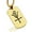 Gold, variant on Stainless Steel Antimony Alchemy Symbol Dog Tag Pendant Necklace