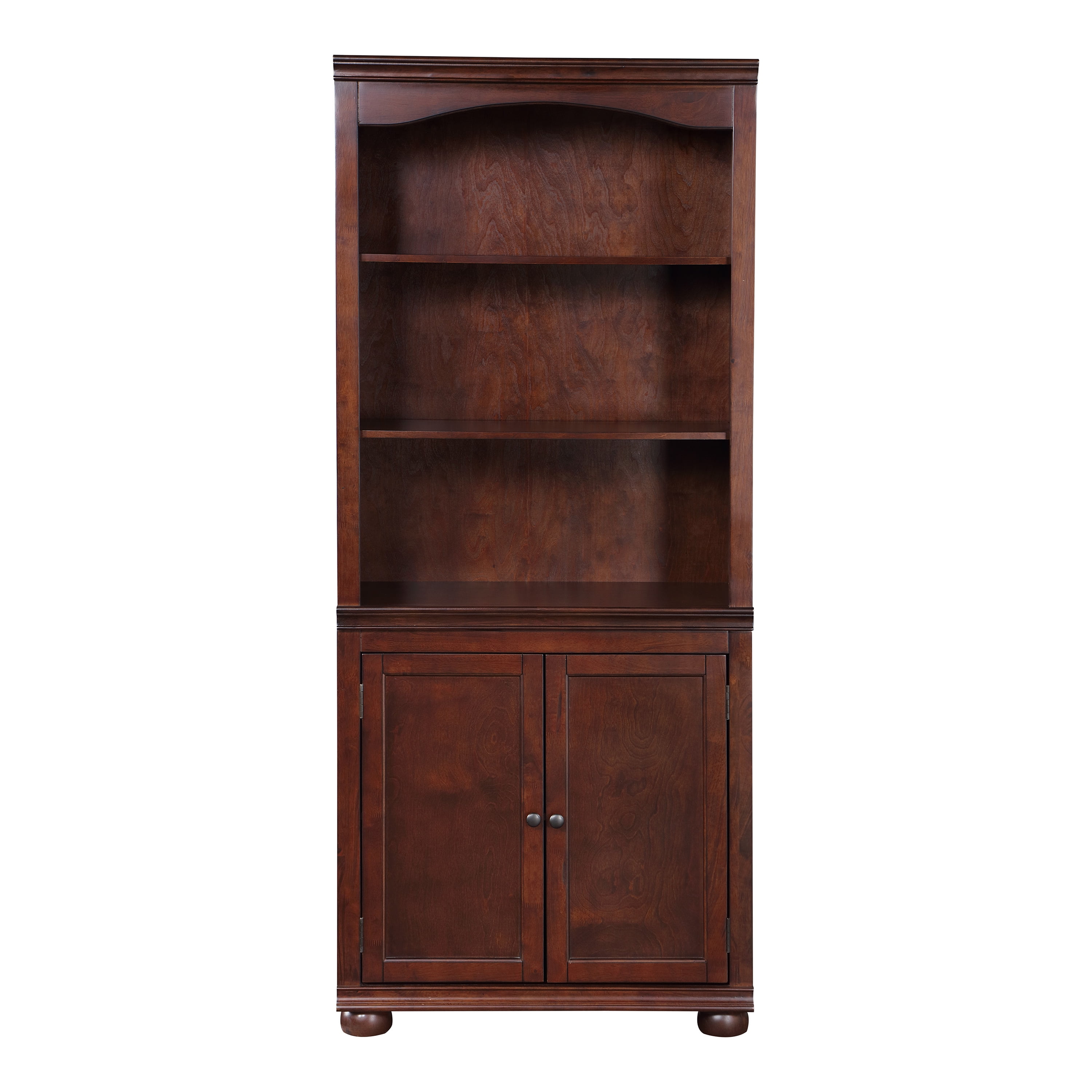 Furniture of America Lieux 3-Shelf Wood Adult Bookcase with 2-Door, Espresso