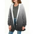 thumbnail image 3 of Turilly Gradual Printing Coats for Women Long Sleeve Hooded Coat Winter Loose Solid Warm Pocket Top Outerwears, 3 of 5