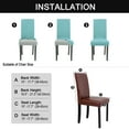 thumbnail image 7 of REGALWOVEN Spandex Stretch Dining Room Chair Cover Solid Chair Protector, Medium Teal, 7 of 7