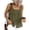 Army Green, variant on PRETTYGARDEN Womens Tank Tops Summer Button Down Shirts Embroidered Eyelet Dressy Casual Blouses Beach Vacation Clothes