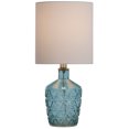 thumbnail image 4 of Textured Glass Accent Lamp with an Open Bottom Design - Sky Blue, 4 of 5