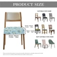 thumbnail image 7 of HELLHERO Flower Print Dining Chair Seat Covers Set of 6, Skin Friendly Chair Covers Seat Slipcovers, Easy to Clean Universal Kitchen Chairs Slipcover, Blue, 7 of 7